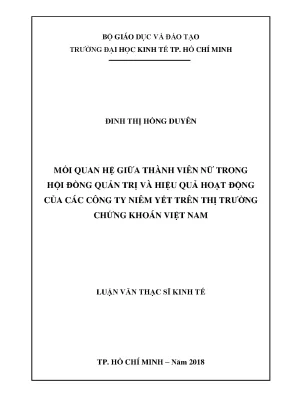 Mối Quan Hệ Giữa Thành Viên Nữ Trong Hội Đồng Quản Trị
