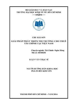 Giải pháp phát triển thị trường cho thuê tài chính tại