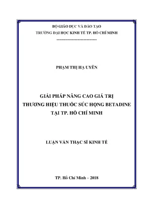 Giải pháp nâng cao giá trị thương hiệu Betadine tại TP.