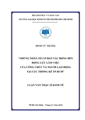 Nhân Tố Tác Động Đến Động Lực Làm Việc Của Công Chức Tại