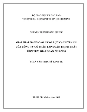 Luận văn thạc sĩ ueh giải pháp nâng cao năng lực cạnh tranh của công ty cổ phần tập đoàn thịnh phát kon tum giai đọan 2013 2020 luận văn thạc sĩ