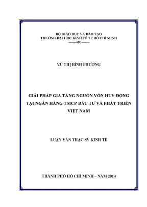 Luận văn: Giải pháp gia tăng vốn huy động tại BIDV