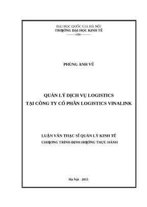 Quản lý dịch vụ logistics tại Vinalink: Nghiên cứu và