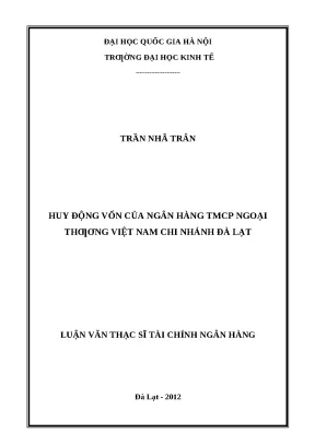 Nâng cao huy động vốn tại Ngân hàng TMCP Ngoại thương