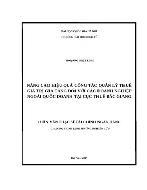 Nâng cao hiệu quả quản lý thuế giá trị gia tăng cho
