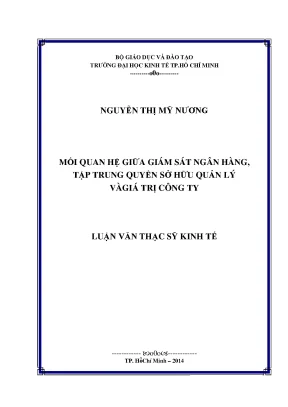 Luận văn: Giám sát NH, Quyền sở hữu & Giá trị công ty