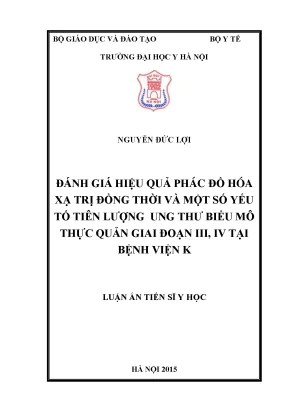 Đánh Giá Hiệu Quả Hóa Xạ Trị Đồng Thời Trong Điều Trị