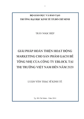 Giải pháp marketing cho gạch bê tông nhẹ của Eblock tại