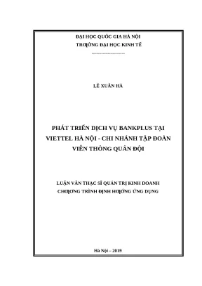 Phát Triển Dịch Vụ BankPlus Tại Viettel Hà Nội: Chi