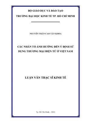 Yếu tố ảnh hưởng ý định sử dụng TMĐT tại Việt Nam