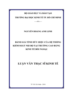 Đánh Giá Hiệu Quả Hệ Thống Kiểm Soát Nội Bộ Tại Trường