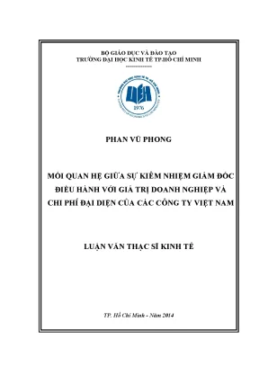 Tác động của sự kiêm nhiệm giám đốc điều hành đến giá