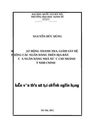 Hoạt động thanh tra, giám sát ngân hàng tại Bắc Ninh