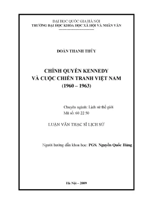 Luận văn: Chính quyền Kennedy & Chiến tranh Việt Nam