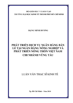 Luận văn: Phát triển dịch vụ NH bán lẻ Agribank Vũng Tàu