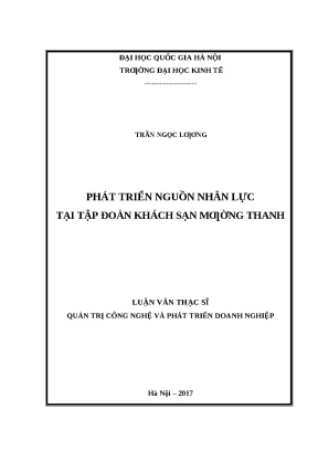 Luận văn Phát triển Nguồn nhân lực Khách sạn Mường Thanh