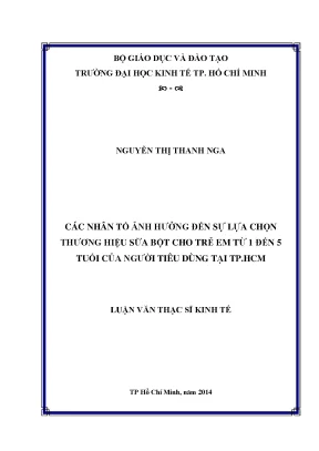 Những yếu tố ảnh hưởng đến sự lựa chọn thương hiệu sữa