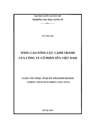 Giải pháp nâng cao năng lực cạnh tranh Vinamilk
