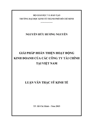 Giải pháp hoàn thiện hoạt động kinh doanh của các công