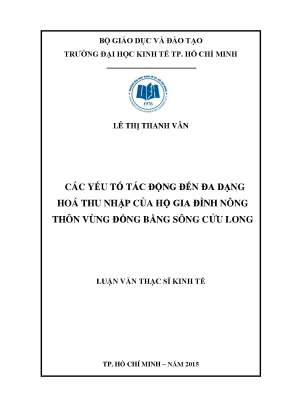Đa dạng hóa thu nhập hộ gia đình nông thôn Đồng bằng