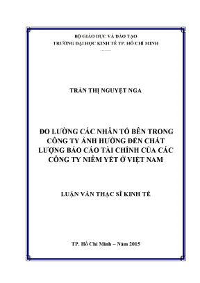 Các Nhân Tố Nội Tại Ảnh Hưởng Đến Chất Lượng Báo Cáo Tài
