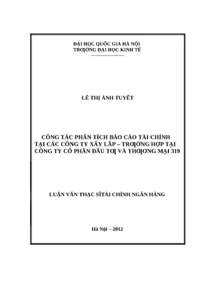 Phân Tích Tình Hình Tài Chính Tại Công Ty Cổ Phần Xuất
