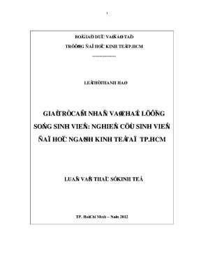 Giá trị cảm nhận và chất lượng sống của sinh viên ngành