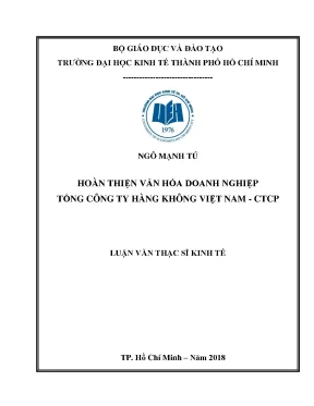 Hoàn thiện văn hóa doanh nghiệp tại Tổng công ty Hàng
