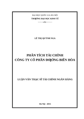 Phân Tích Tài Chính Công Ty Cổ Phần Đường Biên Hòa