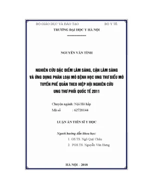 Nghiên cứu đặc điểm lâm sàng và phân loại mô bệnh học 