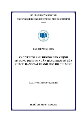 Các yếu tố ảnh hưởng đến ý định sử dụng dịch vụ ngân