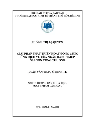 Giải pháp phát triển dịch vụ ngân hàng tại Saigonbank