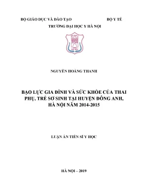 Nghiên cứu bạo lực gia đình và sức khỏe thai phụ tại