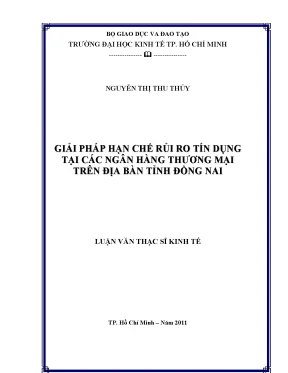 Giải pháp giảm rủi ro tín dụng tại ngân hàng thương mại