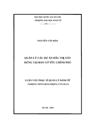 Luận văn quản lý dự án xây dựng Ban Cơ yếu Chính phủ