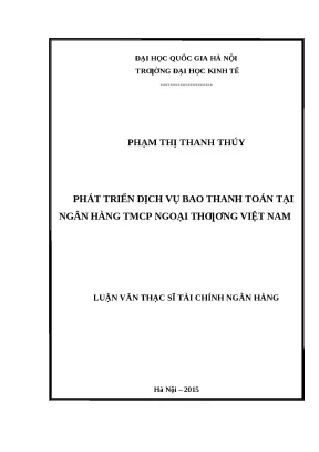 Phát Triển Dịch Vụ Bao Thanh Toán Tại Vietcombank: