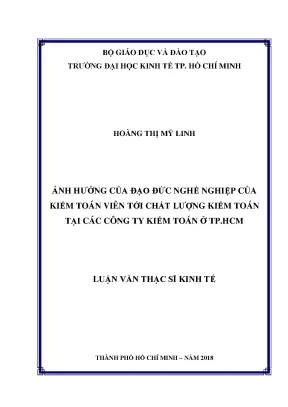 Ảnh hưởng của đạo đức nghề nghiệp kiểm toán viên đến