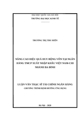 Nâng cao hiệu quả huy động vốn tại ngân hàng TMCP Xuất