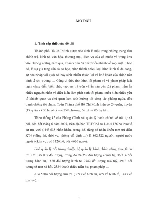 Công tác điều tra cơ bản của lực lượng cảnh sát tại