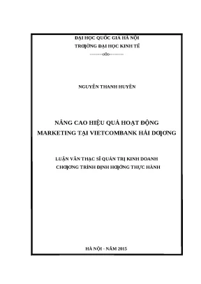 Nâng cao hiệu quả marketing tại Vietcombank Hải Dương