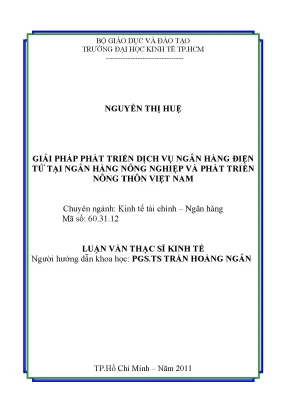 Giải pháp phát triển Dịch vụ Ngân hàng điện tử Agribank