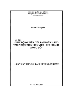 Nâng cao Huy Động Tiền Gửi Tại Ngân Hàng TMCP Bưu Điện