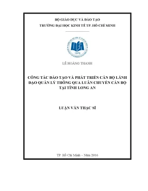 Đào Tạo và Phát Triển Cán Bộ Lãnh Đạo Qua Luân Chuyển