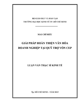 Giải pháp nâng cao văn hóa doanh nghiệp tại Quỹ trợ vốn CEP