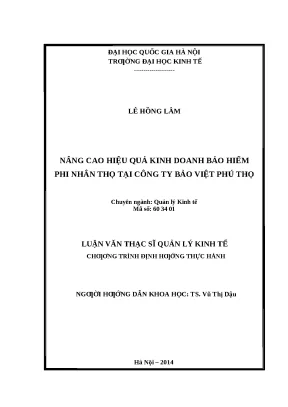 Nâng cao hiệu quả kinh doanh bảo hiểm phi nhân thọ tại