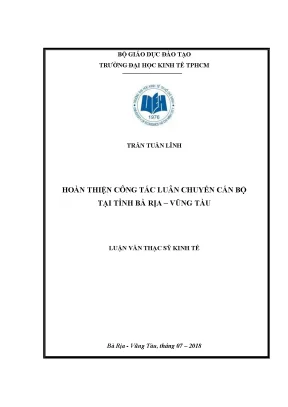 Cải thiện công tác luân chuyển cán bộ tại Bà Rịa - Vũng Tàu