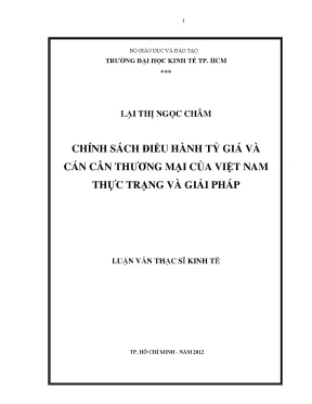 Chính Sách Điều Hành Tỷ Giá và Cán Cân Thương Mại Việt