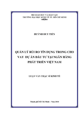 Quản lý rủi ro tín dụng trong cho vay dự án đầu tư tại