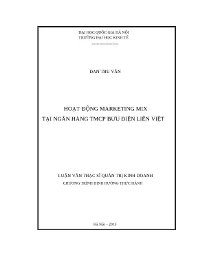 Nghiên cứu hoạt động Marketing Mix tại Ngân hàng TMCP