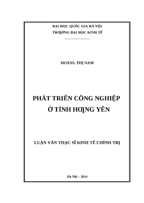 Phát triển công nghiệp Hưng Yên: Thực trạng và Giải pháp
